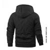 Men's Zip Up Hoodie Jackets Heavyweight Winter Sweatshirt Fleece Sherpa Lined Warm Jacket Outdoor Hooded Windproof Outerwear Coat for Men