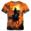2026 Halloween Thema Herren Kürbis T-Shirt Kurzarm T-Shirt 3D Druck Rundhals Shirt Horror Party Street Casual T-Shirts Oberteile