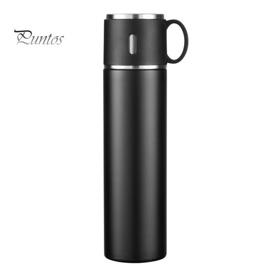 

Вакуумная чашка 420/500 мл с герметичной крышкой Съемная насадка Бутылка для воды из нержавеющей стали Бутылка для воды с противоскользящим дном и изоляцией 550ML чёрный