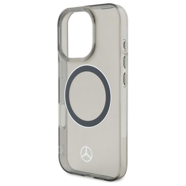 Mercedes Mehmp16L23Huosk Iphone 16 Pro   6.3 Czarny/Black Hardcase Silver Ring Magsafe