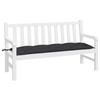 VidaXL Coussin de Banc de Jardin, Revêtement de Banc avec Jeux de Cordes, Coussin d'Extérieur Imperméable, Noir 150x50x7 cm 361609