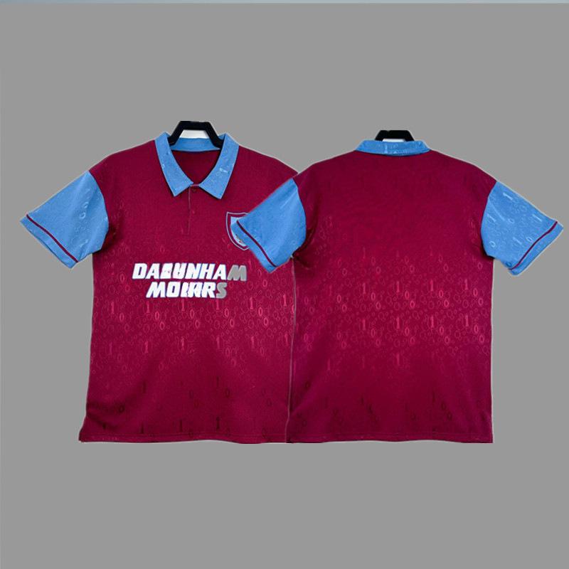 West Ham retro jerseys, football kits, classic nostalgic replica jerseys, match training kits, short-sleeve sportswear S
