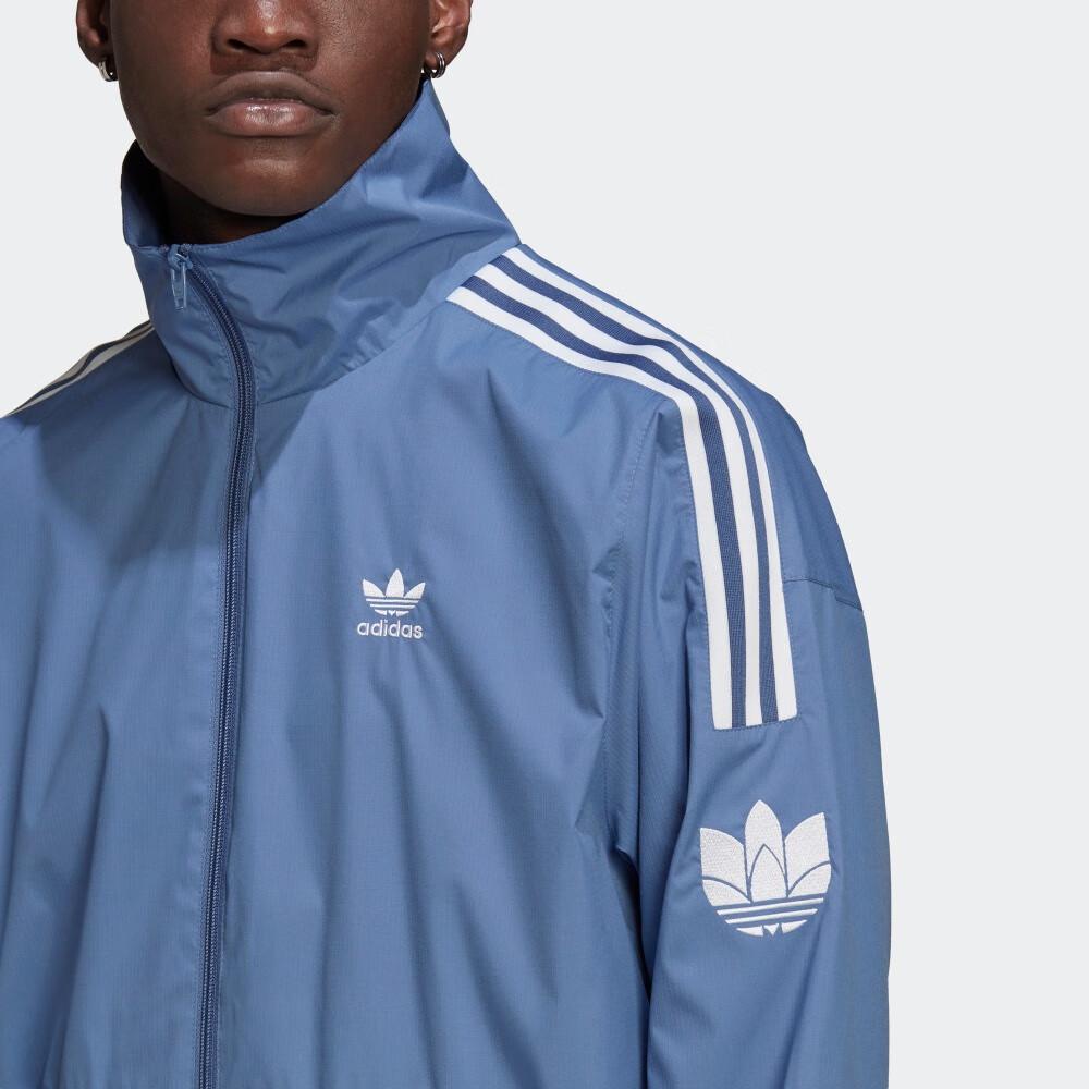 Adidas Originals Minimalist Classic Sports Retro Striped Jacket Men Jacket Dark-Blue JM2715