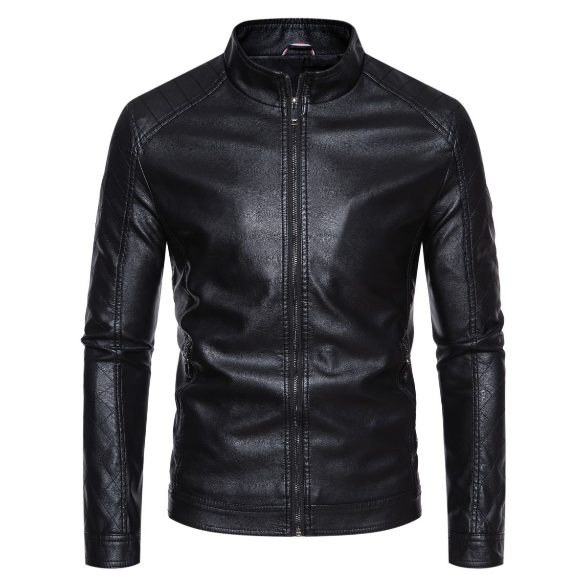 

Осенние и зимние кожаные куртки для мужчин, осенние новые молодежные и красивые куртки для мотоциклистов, мужские воротники-стойки, узкие деловые повседневные куртки 4XL