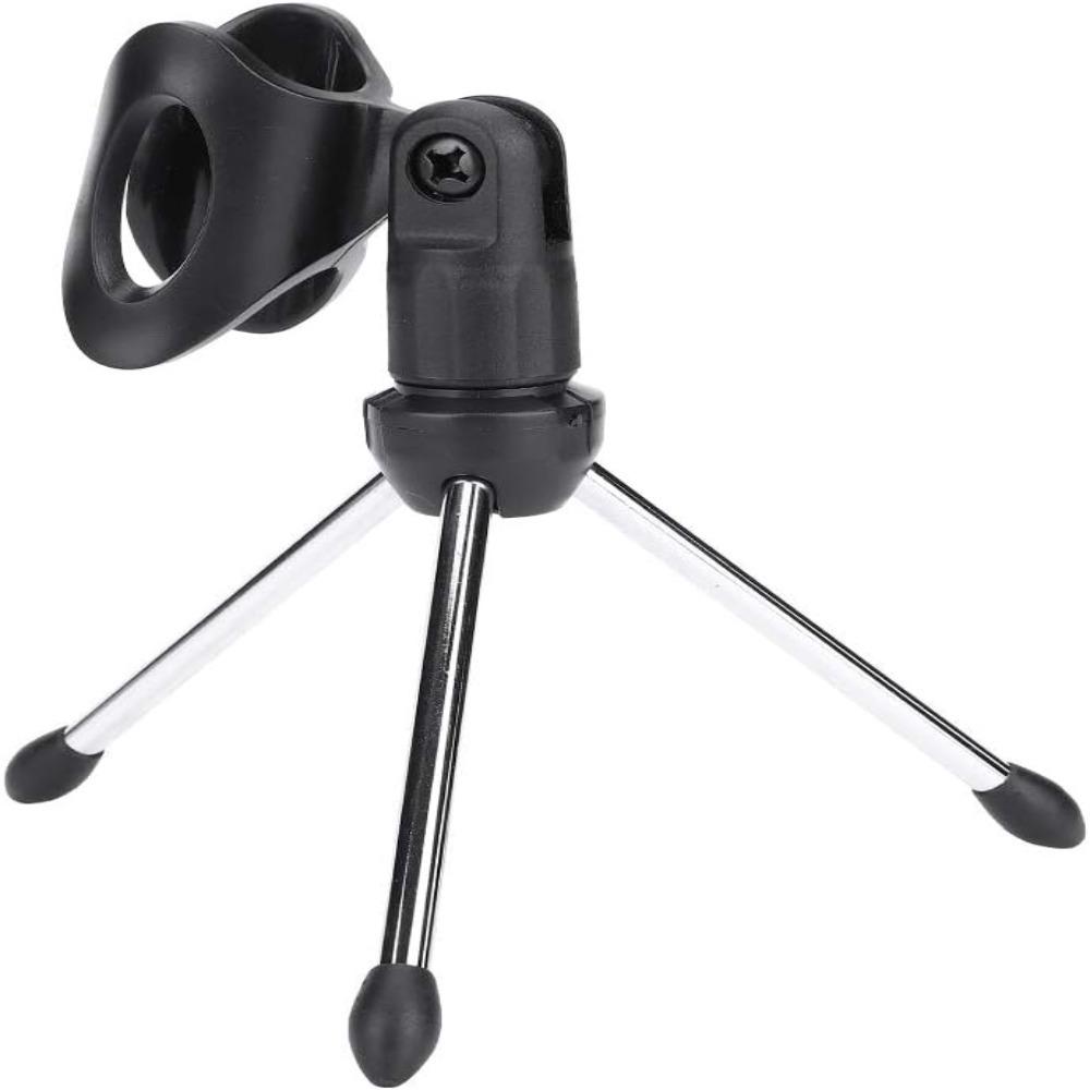 Black Mic Stand Holder Foldable Design Adjustable Tripod Stand Instrument stand For Studio Use