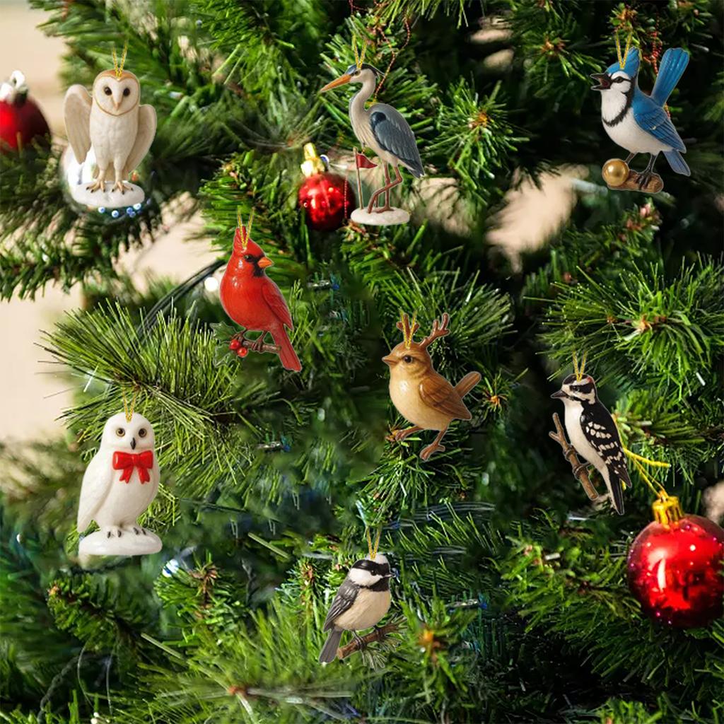 Vogel Adventskalender 2025 24 Tage Weihnachts-Countdown-Kalender für Weihnachtsbaum Weihnachtsgeschenk für Vogelliebhaber & Familien