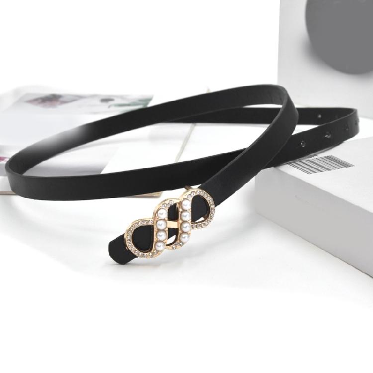 Contemporary Skinny Belt Soft PU Leather Waist Sash Flexible Length Adjustable Ergonomic Design Travel Use