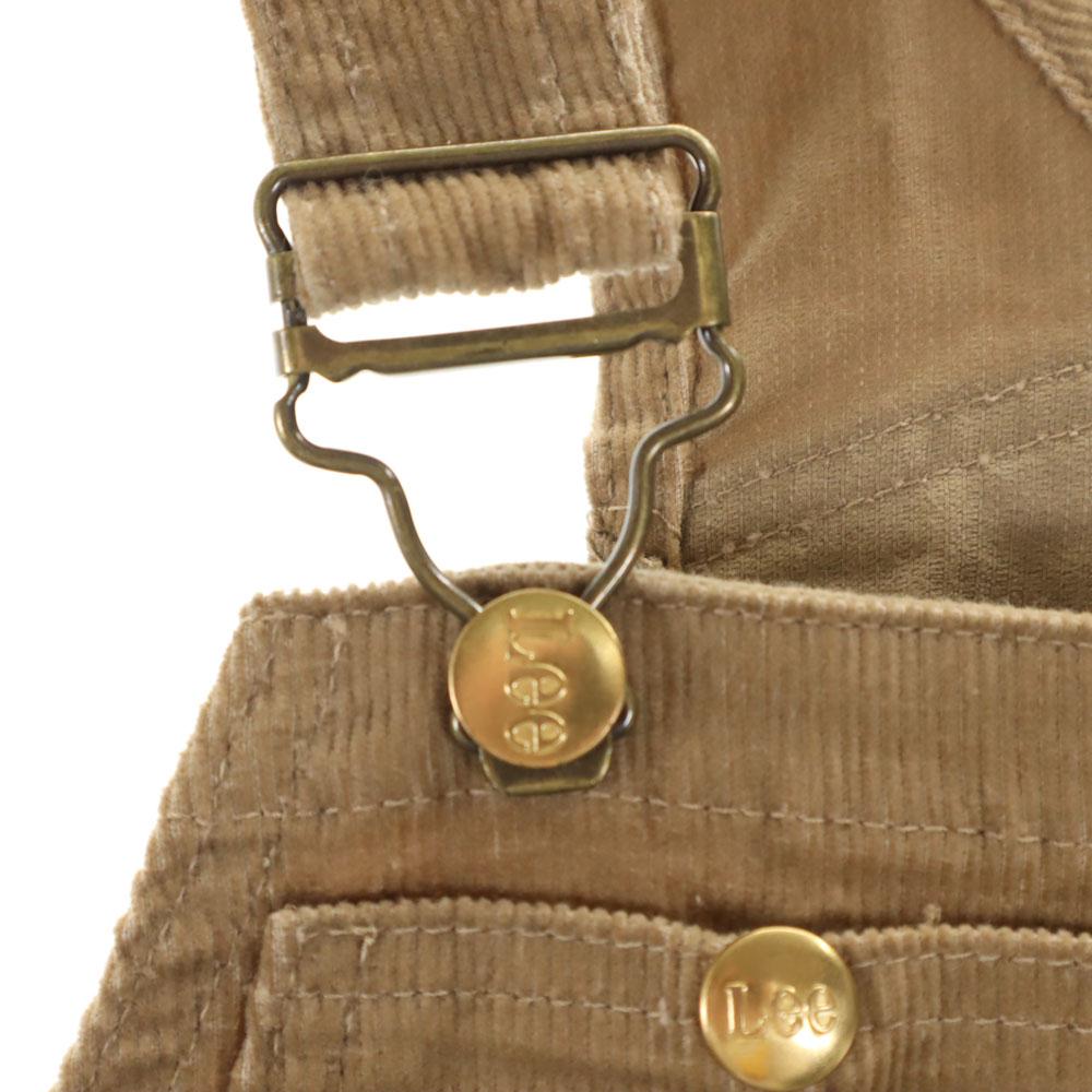 unused Lee 80s Vintage deadstock with flasher Corduroy Overall w26 beige Women Used