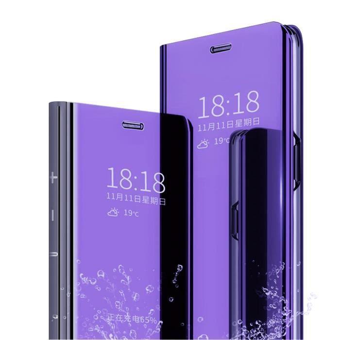 Coque Huawei P30 Lite - Aclay - Flip Clear View - Verre Trempé - Antichoc - 360°