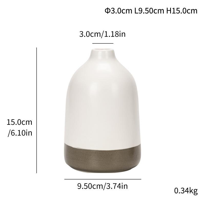 Two-Tone Manhattan Ceramic Vase for Home Decor