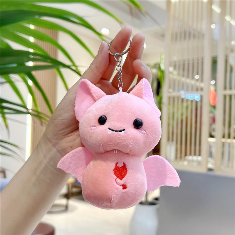 Cute Cartoon Bat Plush Toy Keychain Pendant Small Stuffed Animal Doll Claw Machine Prize Gift