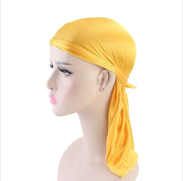 Silky Pirate Hat for Men Women Headwrap Headscarf Soft Cap for Hair Hip Hop Cap Lot Silk Caps