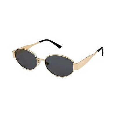 Okulary przeciwsłoneczne 4Flaunt Retro Oval dla kobiet i mężczyzn | Modne, stylowe i trwałe okulary przeciwsłoneczne z metalową ramką w stylu vintage z lat 90. z soczewkami ochronnymi UV 400