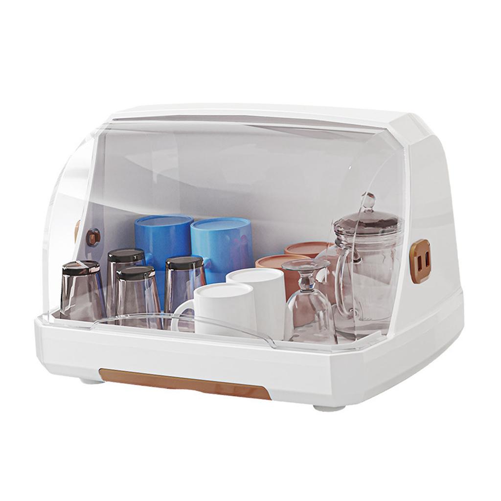 Desktop Cup Storage Rack Dustproof Countertop Multipurpope Drying Rack with Lid for Glass Tea Cup
