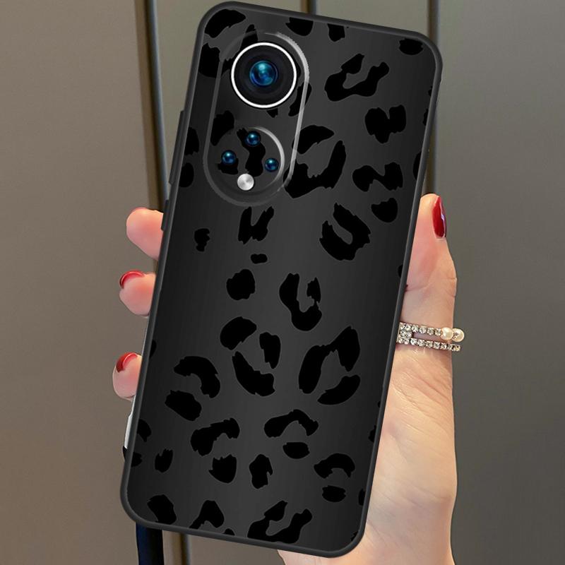 Leopard Print Black Cheetah Pattern Cover For Honor 50 Lite Case For Huawei P20 P30 P40 Pro Nova 9 5T P Smart 2021 8X 9X 10i