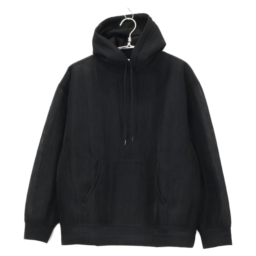 AURALEE 24 Years A24AP04ND Black ELASTIC SHEER Nylon Parka Tops 1 blackUsed