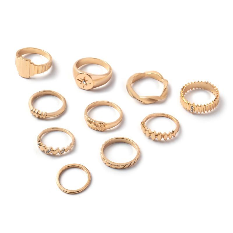 Alloy Ring Set Jewelry Niche Light Luxury Accessories Women's High-end Jewelry Diamond Ring