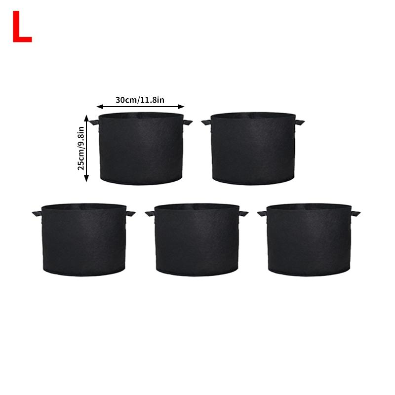 5PCS Vegetable Grow Bags Felt Planting Bag Potato Tomato Seeding Pots Flower Planting Nursery Pots Accessories