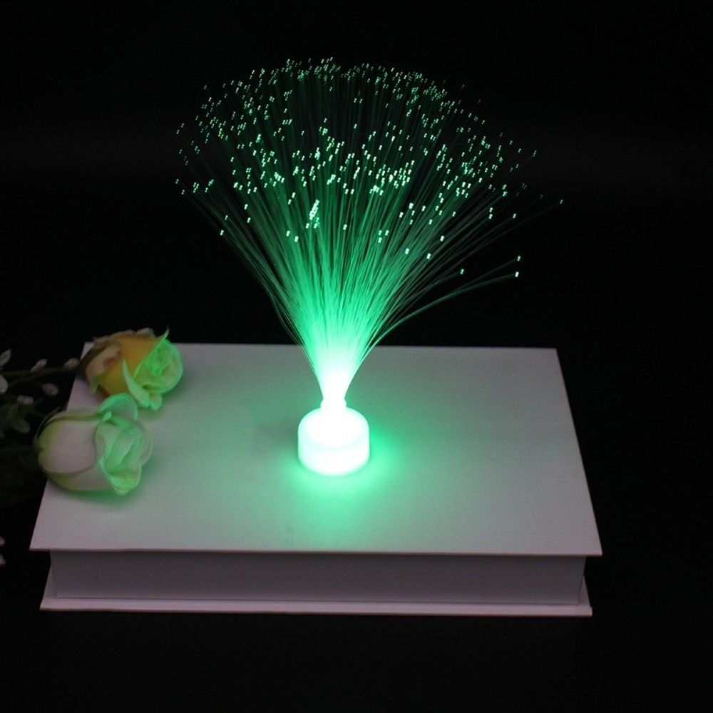 Multicolor LED Fiber Optic Light Color-Changing Night Lights Creative Candle Lamp  Home Decor