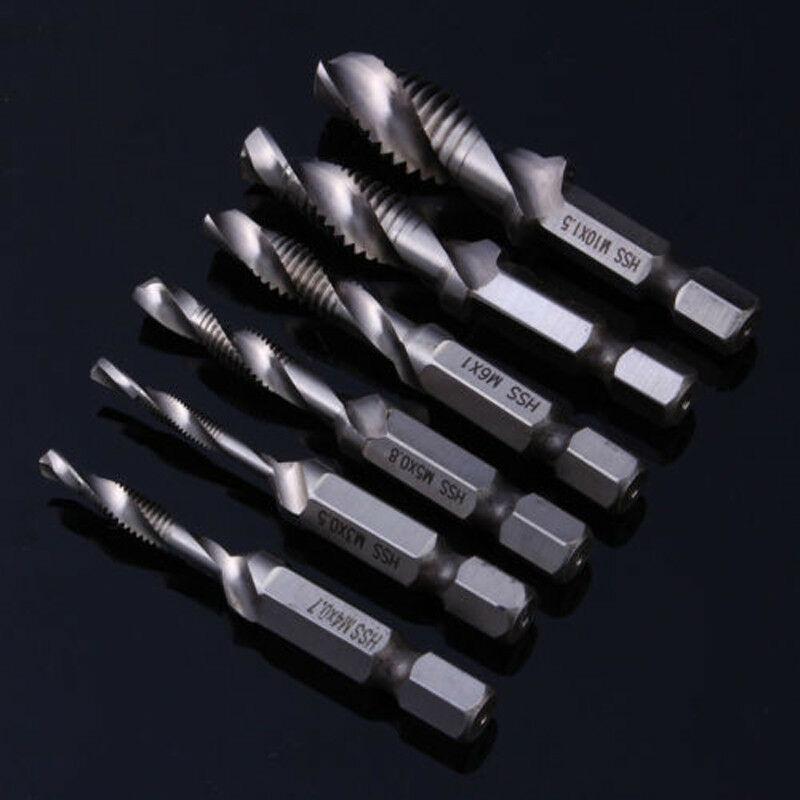 Premium Quality Hex Shank Titanium Plated Screw Thread Drill Bits Set Compound Tap Tool