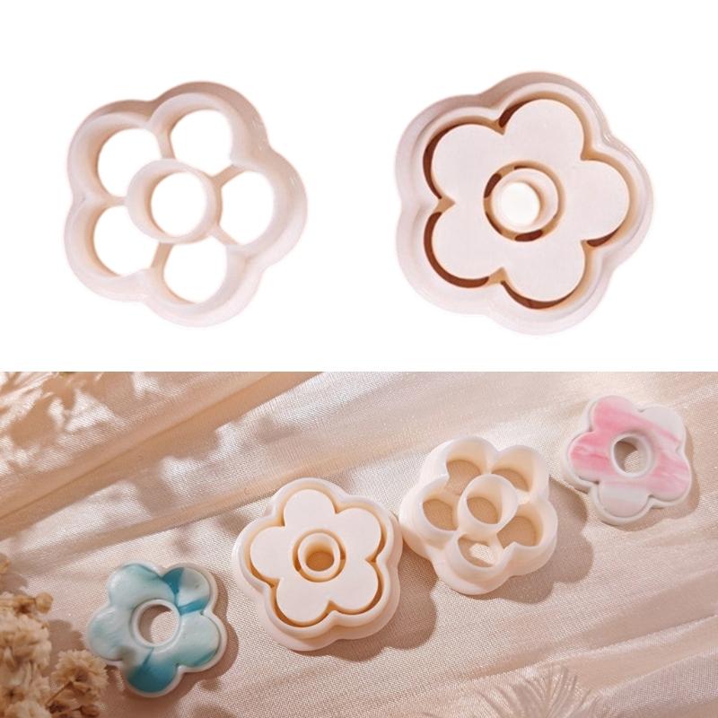 Reusable Flower Clay Cutters Clay Cutting Tool Earrings Moulds Suitable for Clay Art Projects and Home Studio Use