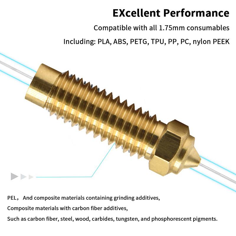 Für Elegoo Neptune 4 Plus Düse Messing Gehärteter Stahl 0,2 0,4 0,6 0,8 1,0 mm 3D-Druckerdüsen für Elegoo Neptune 4 Max Düsen