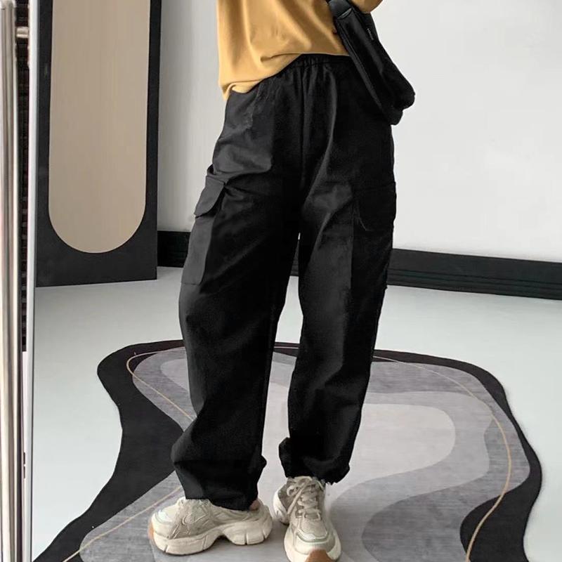 

Женские летние прямые брюки ZANZEA с эластичным поясом и карманами L