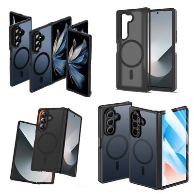 Slim Design Frosted Hybrid Magnetic Built-in Magnetic Ring Folding Phone Case Cover for Samsung Z Fold 7 6 8 Wide Daily Use
