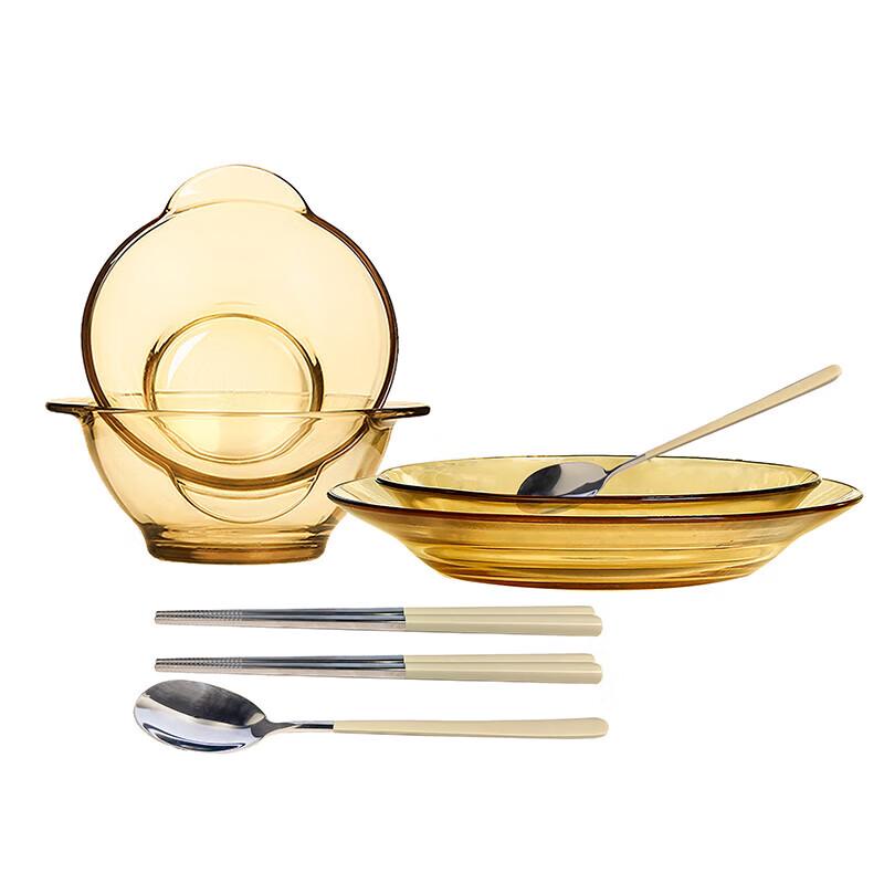 PYREX Belle Heat-Resistant Glass Dinnerware & Soup Pot Set
