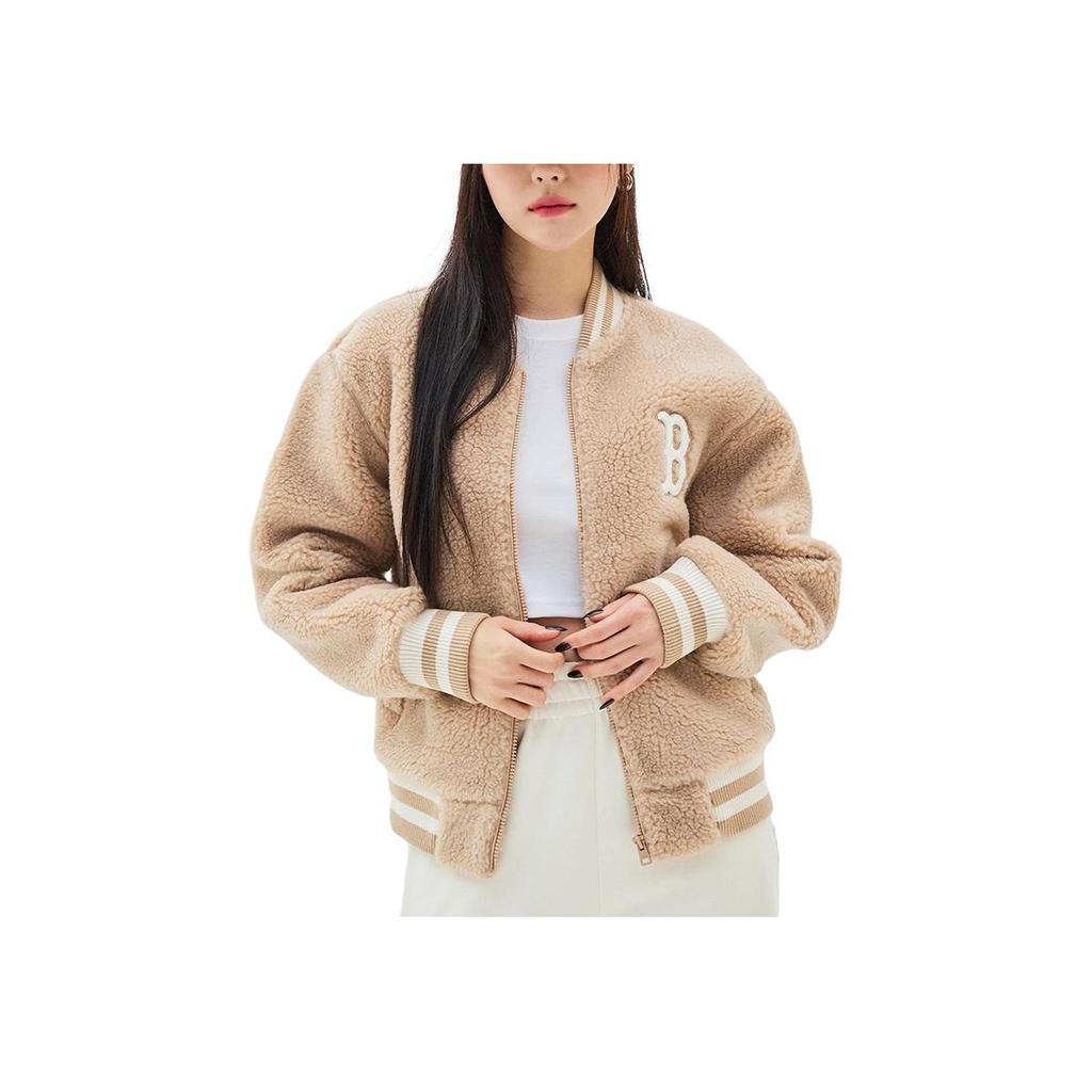 New MLB Boston Red Sox Velvet Jackets Unisex Khaki 3AFDV0336-43BGS