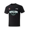 Li Ning CBA Basketball Series Breathable Sweat-Absorbing Printed Baller Casual Culture Round Neck Loose Short Sleeve T-Shirt AHSVE61-1BASKETBALLER