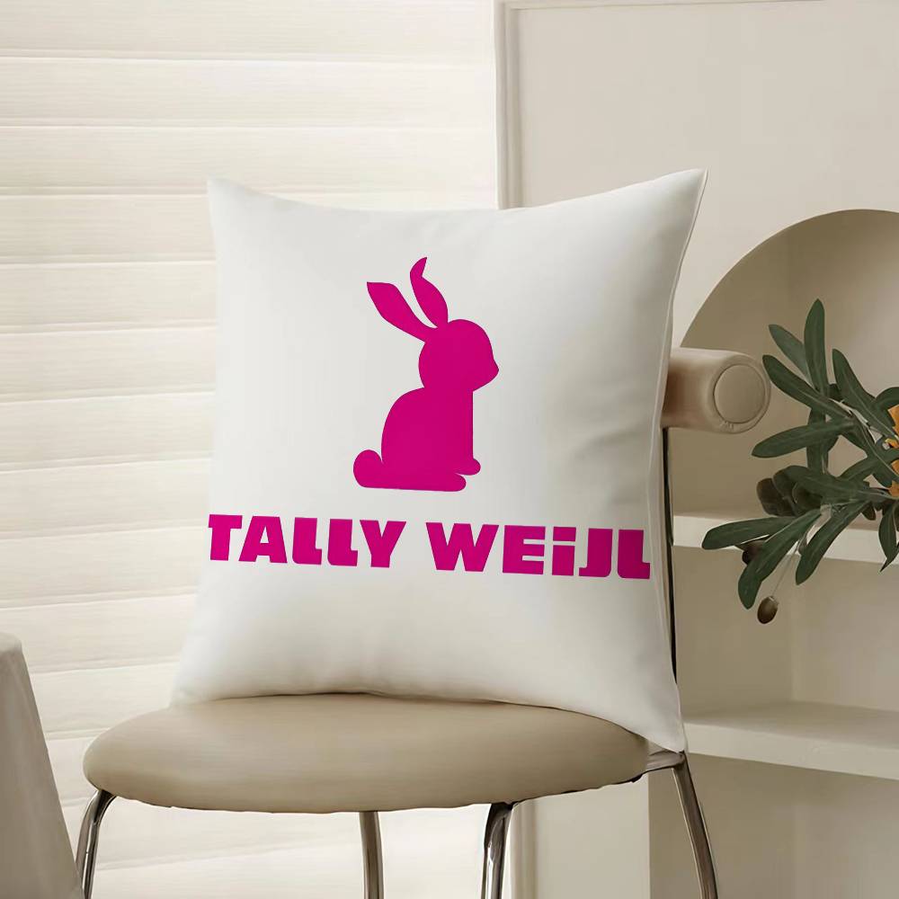 Fashionable And Trendy Design Tally Weijl-I Pillow Case Comfort Sofa Bed Silky elegant Invisible zipper Decorative cushion cover