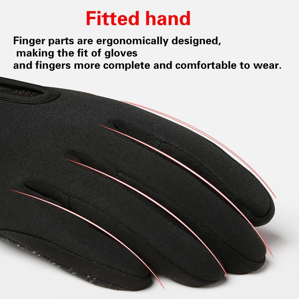 High Quality Outdoor Sports Winter Cycling Gloves Waterproof  Warm Gloves Riding Touch Screen Zipper Ski Gloves Extended Version