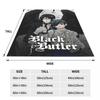 Black Butler Japanischer Anime Kuroshitsuji Decken Flanell Sommer Atmungsaktiv Weich Überwurfdecke für Sofa Auto Bettbezug