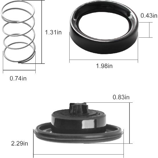 Replacement Valve Diaphragm Assy, 100236 for Irritrol Sprinkler Valve 2400, 2600 and 2700DPR, 3/4" - 1"