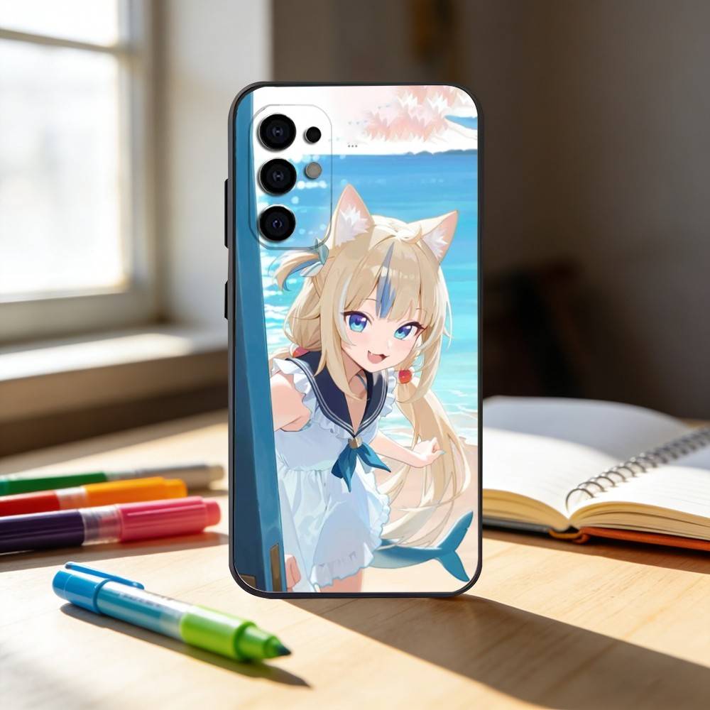 S-Sameko Saba Phone Case For Samsung S25,S24,S21,S22,S23,S30,Ultra,S20,Plus,Fe,Note,10,9,5G Black Cover Samsung S24Plus