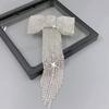 Light Luxury Long Tassel Rhinestone Hairpin Temperament Bow Hair Clip New Hair Accessories  Women