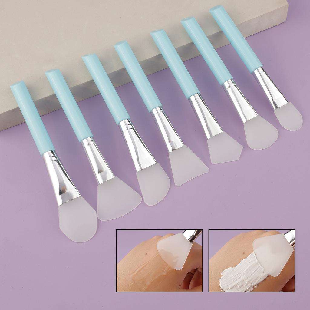 Slant Tail Rod Soft Head Silicone Mask Brush Hydrotherapy Application Mud Film Face Application Silicone Beauty Salon Film Adjustment Brush
