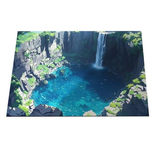 Optical Illusion Floor Mat 3D Bottomless Pit Entrance Hole Area Rug Realistic Rug Non-Slip Doormat