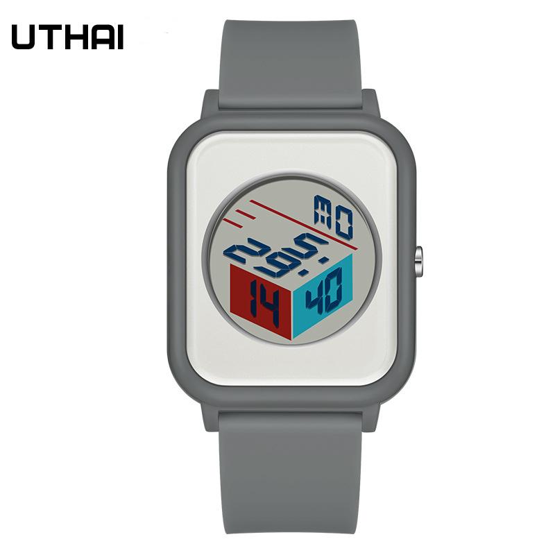 UTHAI CE134 Student's Simple Electronic Watch Innovation Leisure Fashion Nightlight Waterproof Multifunctional Boys Girls' Watch