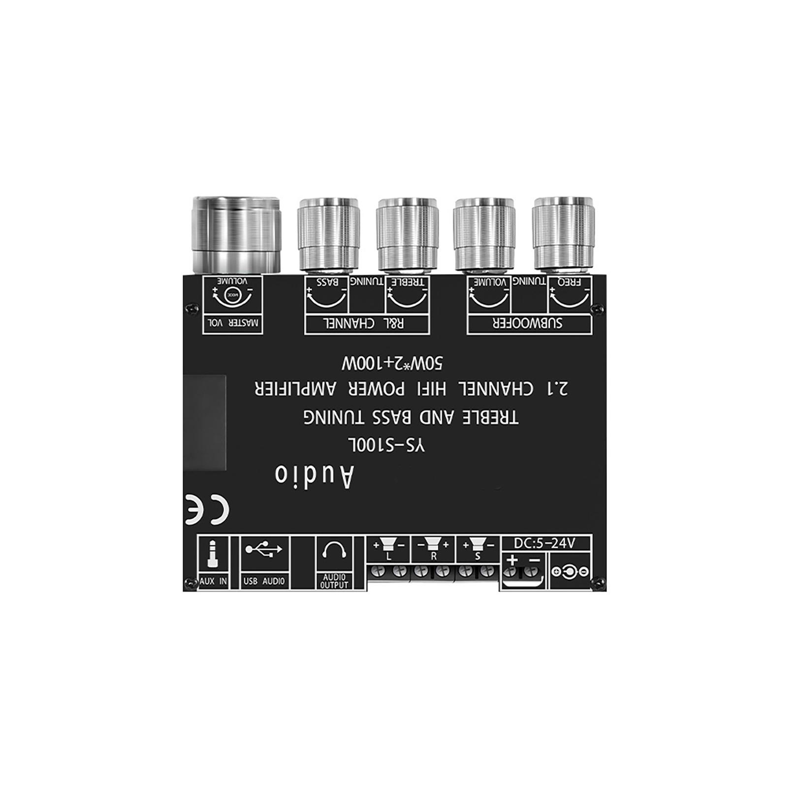 

Portable Power Amplifier Module Multifunctional 2.1 Channel Power Amp Board Stereo Subwoofer Amplifier Board
