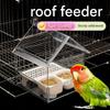 Durability Bird Feeders Two Separate Food Chambers Transparents Container Tracking Effortlessly Refill Stable Cage