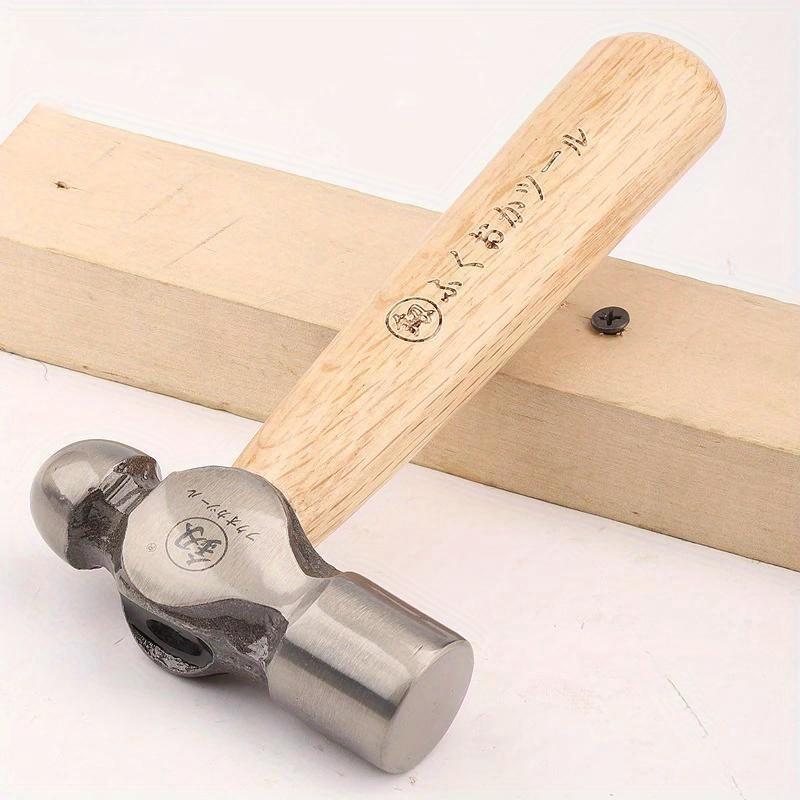 Fitter Hammer Polished Solid Wood Short Handle Iron Hammer Round And Flat Head Small Hammer Schoolwork Manual Hardware Tool