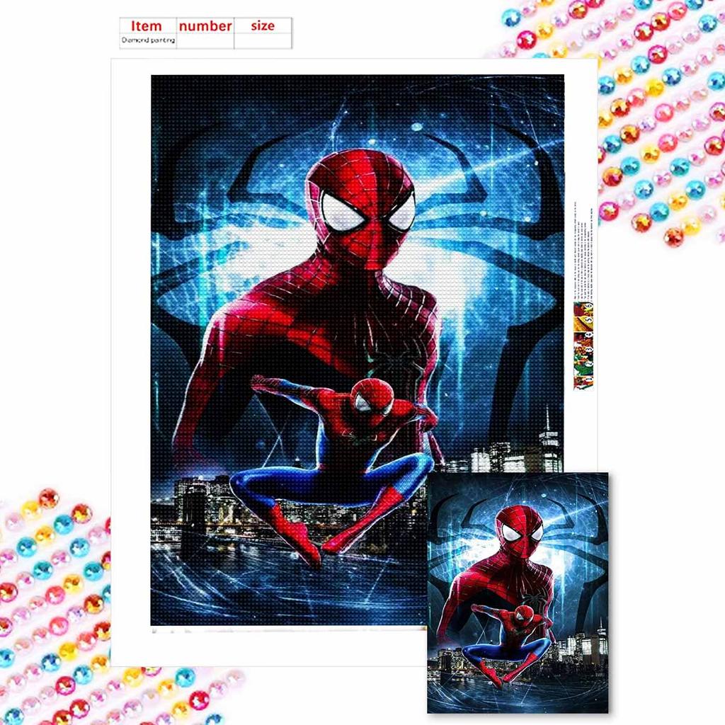 Full Round Diamond Painting "Spider-man" Art Rhinestone Picture Mosaic DIY 5D Cross Stitch Embroidery Home Decoration