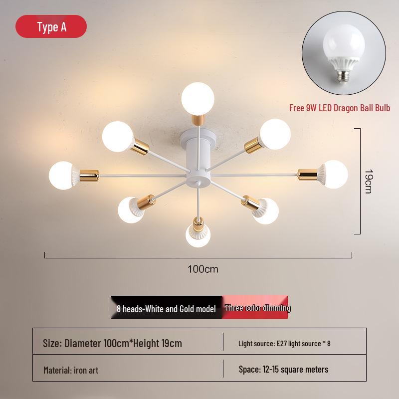 Nordic LED Ceiling Light: Modern Minimalist Design for Bedrooms & Living Rooms