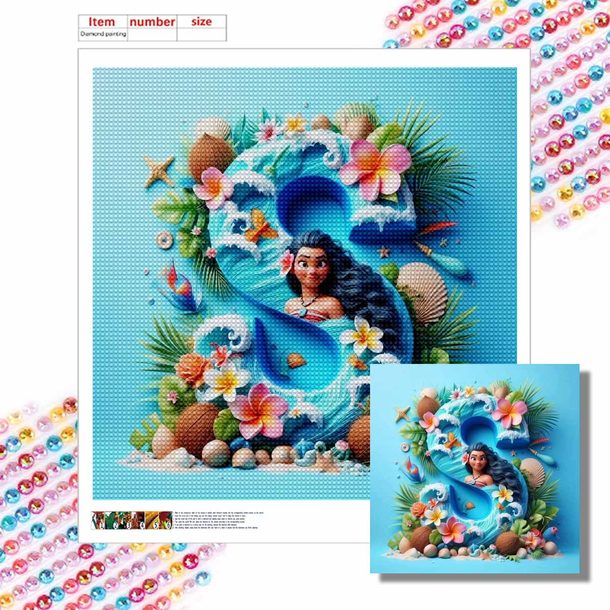 

Алмазная живопись своими руками Круглые алмазы Мотана и буква S Полная алмазная мозаика Картина для украшения дома Набор для вышивания крестом Round 20x20cm