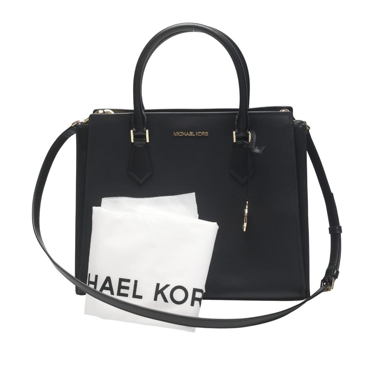 Michael Kors Sheila Satchel Tote Bag leather black Women 35T0GWXS3L Used