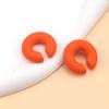 1 Pair Candy Color Round Acrylic Ear Clip Earrings for Women Fashion Simple Solid Color Cuff C-Shaped Earring Female Jewelry