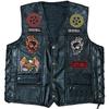 Binding Vest Leather Vest Men's Motorcycle Shoulder Four Season Cycling Clip Classic Embroidered Badge 11 Pieces of Elastic Bands Are Tied.