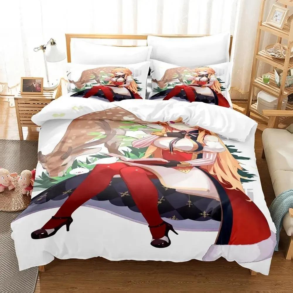3D-print Anime - Azur Lane Sängkläder Set Enkel Tvåbädds Full Queen King Size Sängkläder Set Vuxen Barn Sovrum Påslakan Set Lakan set